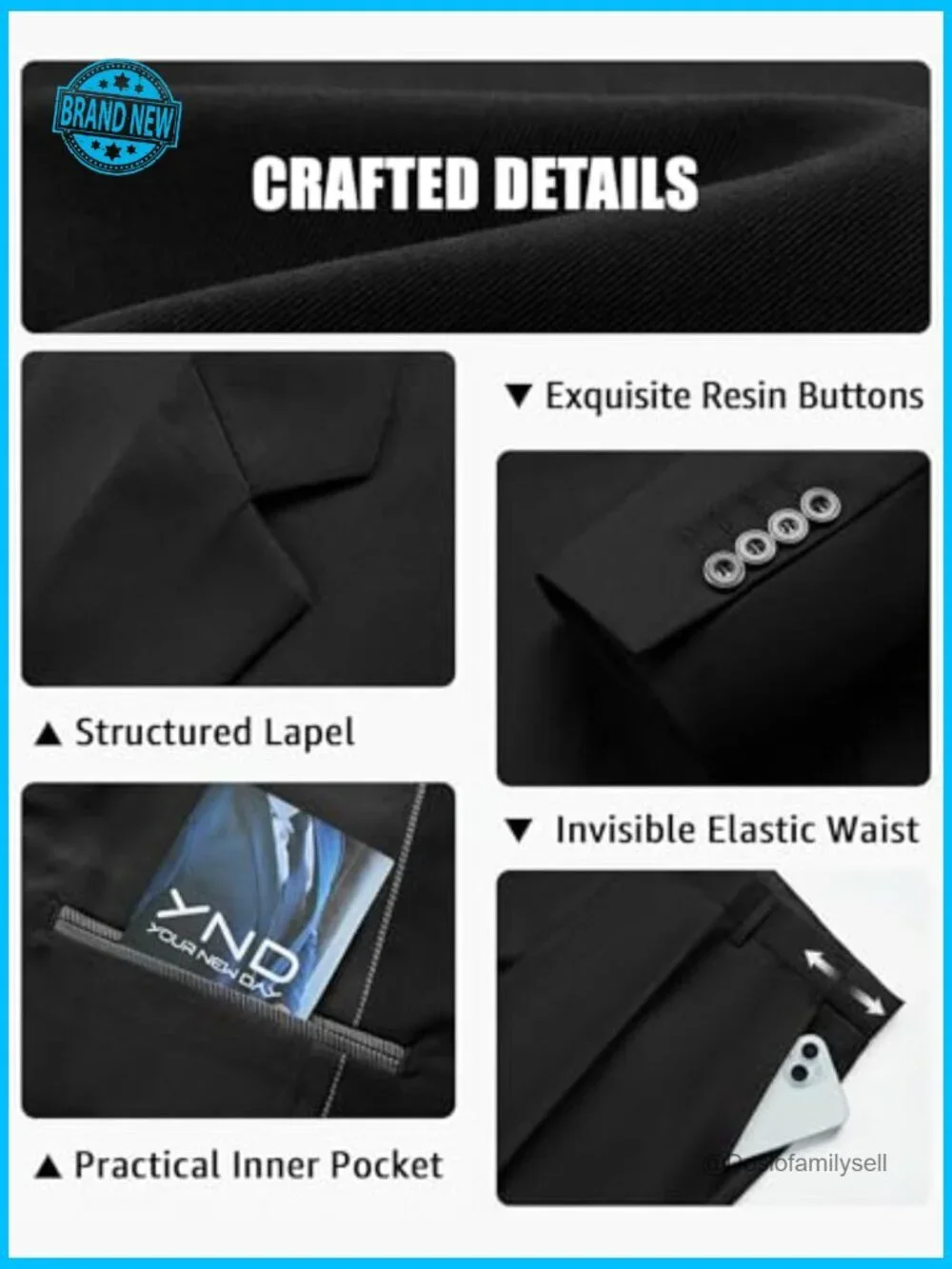 Slim Fit 3-Piece Suit Set with Tie Classic Elegant Business Wedding Formal